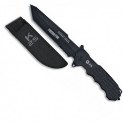 Cuchillo K25 Predator negro hoja 14 cm