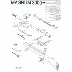 1 Gamo Magnum 3000 V2 Despiece