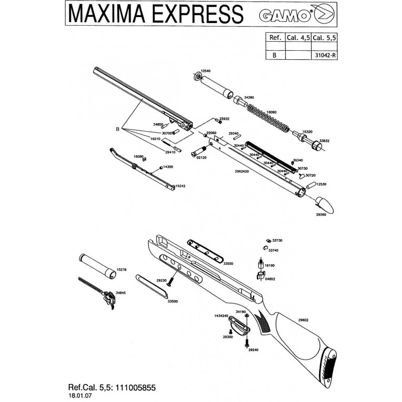 1 Gamo Maxima Express Despiece
