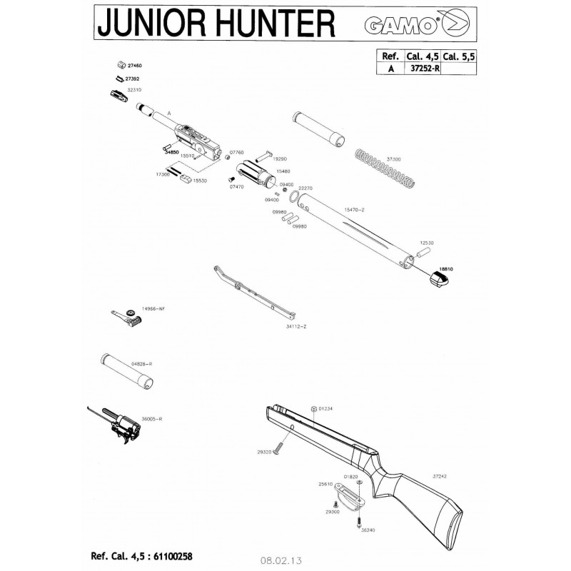1 Gamo Junior Hunter Despiece