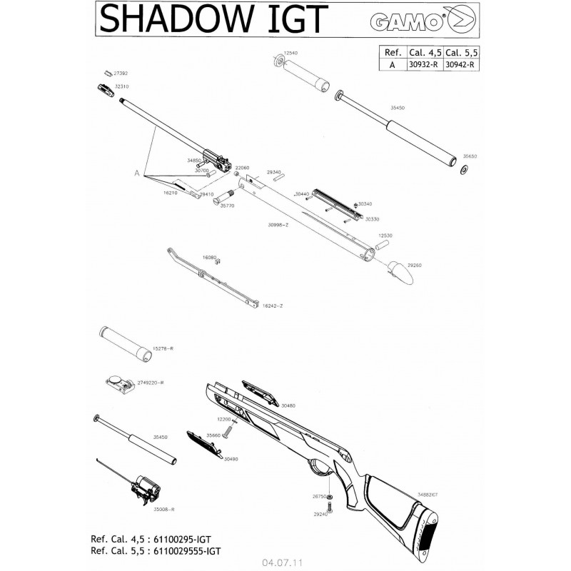 1 Gamo Shadow IGT Despiece