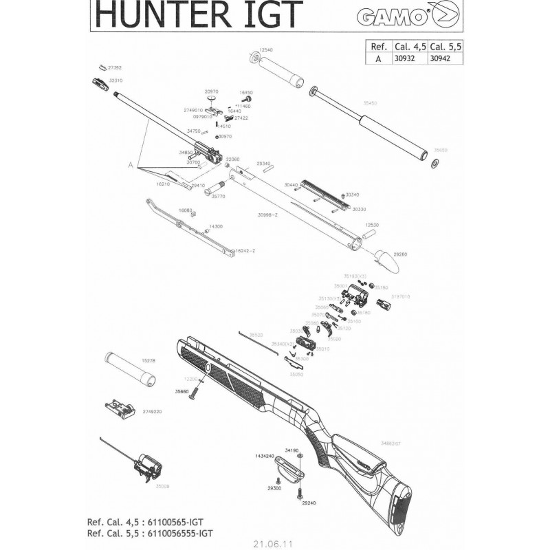 1 Gamo Hunter IGT Despiece