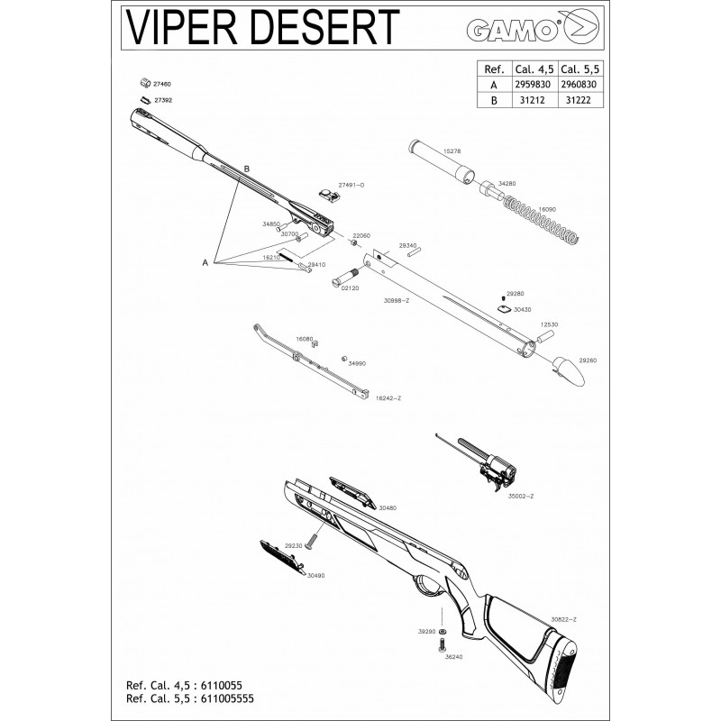 1 Gamo Viper Desert Despiece