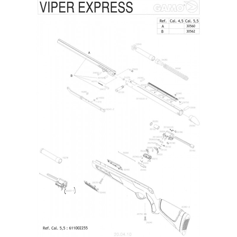 1 Gamo Viper Express 2010 Despiece