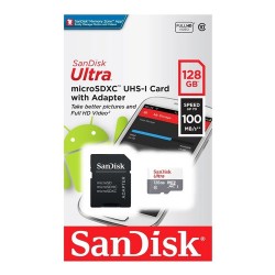 ironía Guardería escocés Tarjeta de memoria micro SD Sandisk Ultra de 128GB clase 10 con adaptador